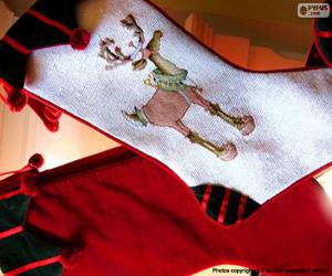 Puzzle Χριστούγεννα κάλτσες και μια κόκκινη διακοσμημ&amp;#94
